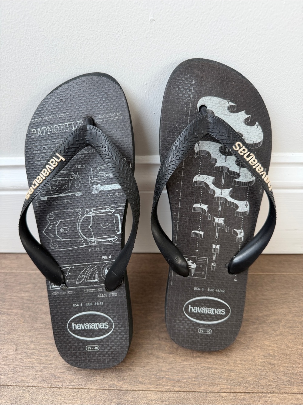 Havaianas Black Flip Flops Batmobile special edition